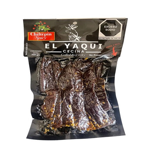 CARNE SECA CON CHILTEPIN (cecina) EL YAQUI 100 GR