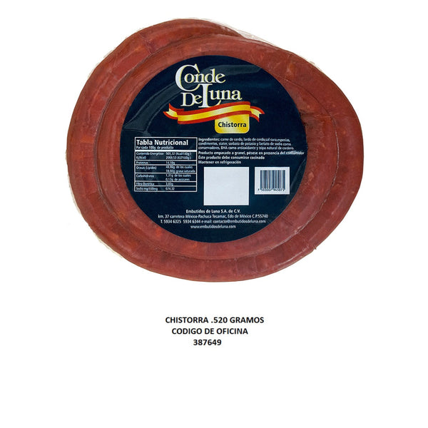 CHISTORRA CONDE DE LUNA 540GR