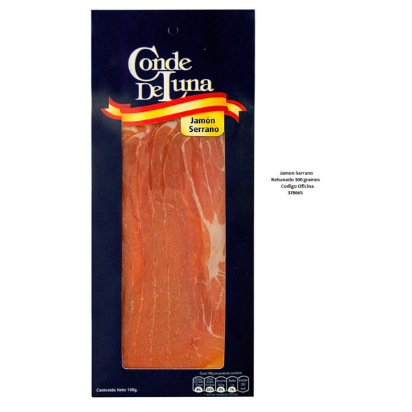 JAMON SERRANO REB CONDE LUNA PAQ 100GR 100gr