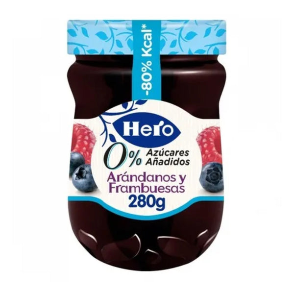 MERMELADA HERO DIET ARANDANO Y FRAMBUESA 280gr