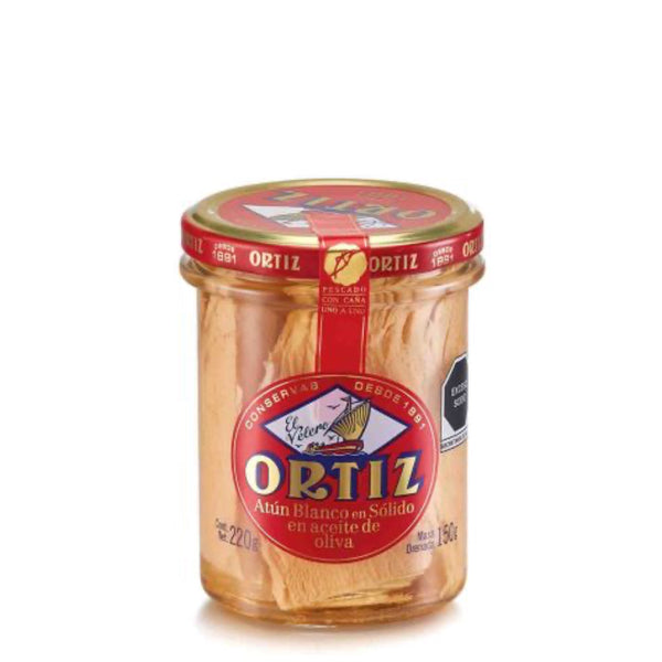 FRASCO ATUN BLANCO ORTIZ EN ACEITE OLIVA 220gr