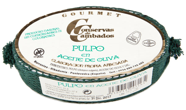 PULPO EN ACEITE DE OLIVA CAMBADOS LATA 111 GR