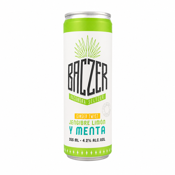BEBIDA BACZER SELTZER JENGIBRE Y MENTA 355 ML